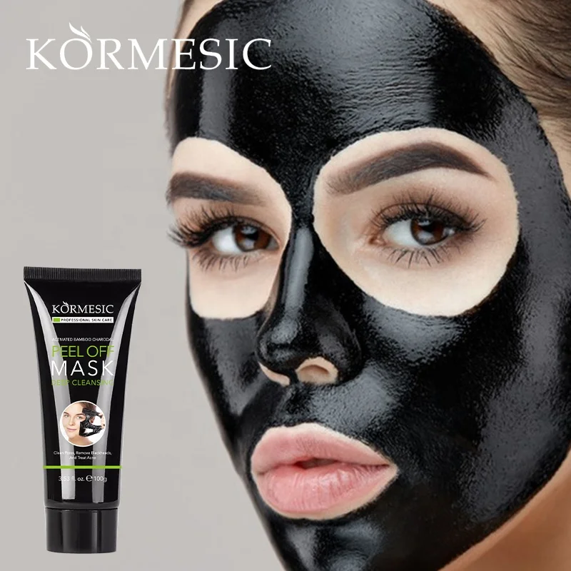KORMESIC Charcoal Deep Cleansing Peel Off Blackhead Remover Whitening Black Skin Care Clay Blackhead Nose Facial Mask