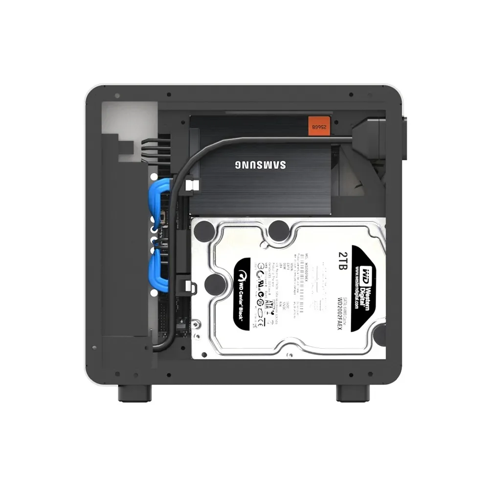 Customized Flex ATX Mini ITX Desktop Aluminium Frame PC Transparent Faceplate Computer Case