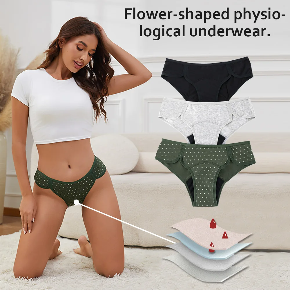 Floral Print Period Brief -gusset reference