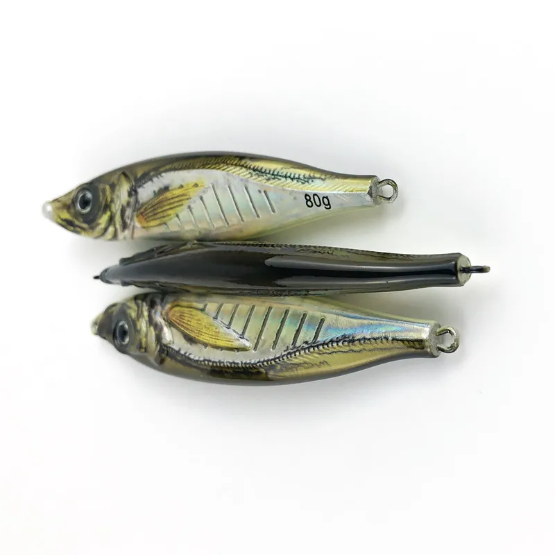 Mister Jigging New Design Top Quality 80g 3d Printing Metal Jig Fishing