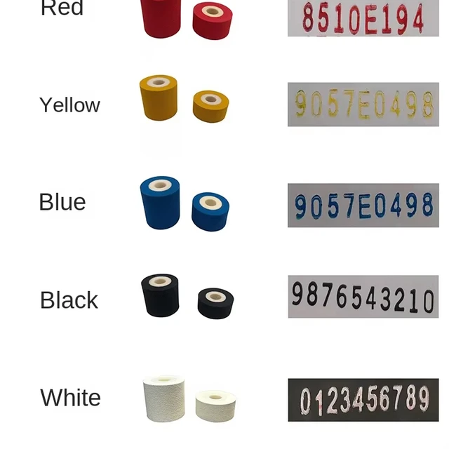 White Ink Wheel 40mm * 40mm DK1100 DK1100B DK1100A DS1108 Ink Wheel Packaging Machine Ink MY380F Marking Machine Date Ink Wheel 6