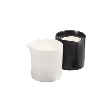 wholesale luxury custom vegan sex wax body massage Stress Relief oil Ceramic jar scented massage candles