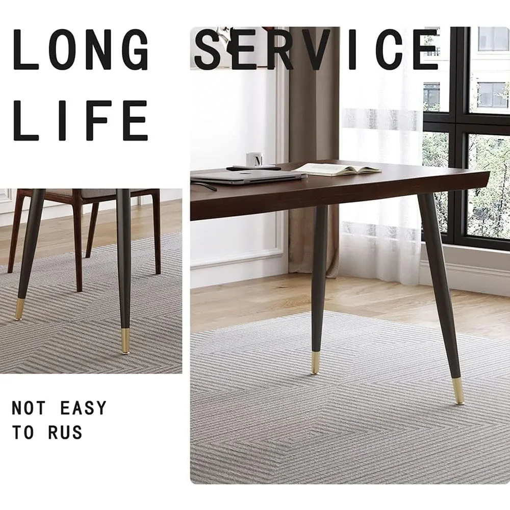 55\" Modern Simple Style Standing Desk for Home Office Bedroom Solid Wood Planks with Black Metal Legs Study Computer Desk details
