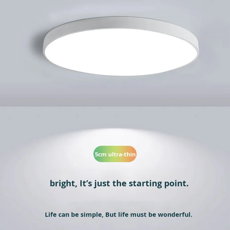 Luz de techo LED moderna sencilla, base de hierro, 4000K IP44, para decoración de sala de estar, comedor, balcón, pasillo y oficina en casa Zhongshan