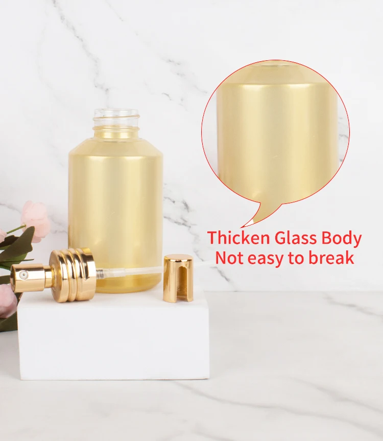 Cosmetic glass bottle with PUMP SPRAYER 30g 50g 30ml 60ml 100ml 125ml 200ml 300ml custom perfume bottle manufacture