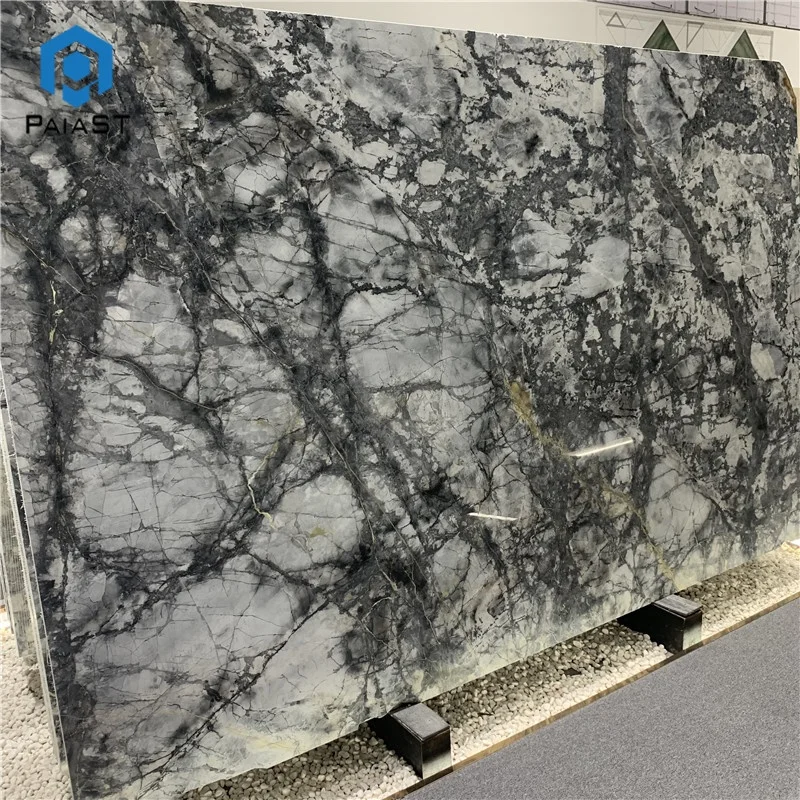 product brazil best quality wholesale invisible grey marble slab for countertop and wall-1