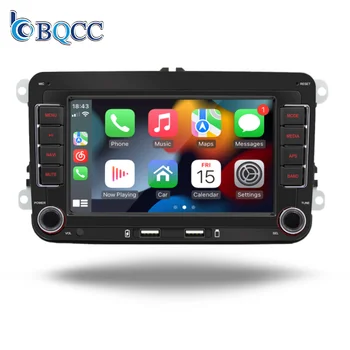 BQCC 7" 2din Car Stereo Wireless Carplay 2USB Android GPS Navigation Wifi For Volkswagen Skoda Seat Passat B7 Polo VW Golf 5 6