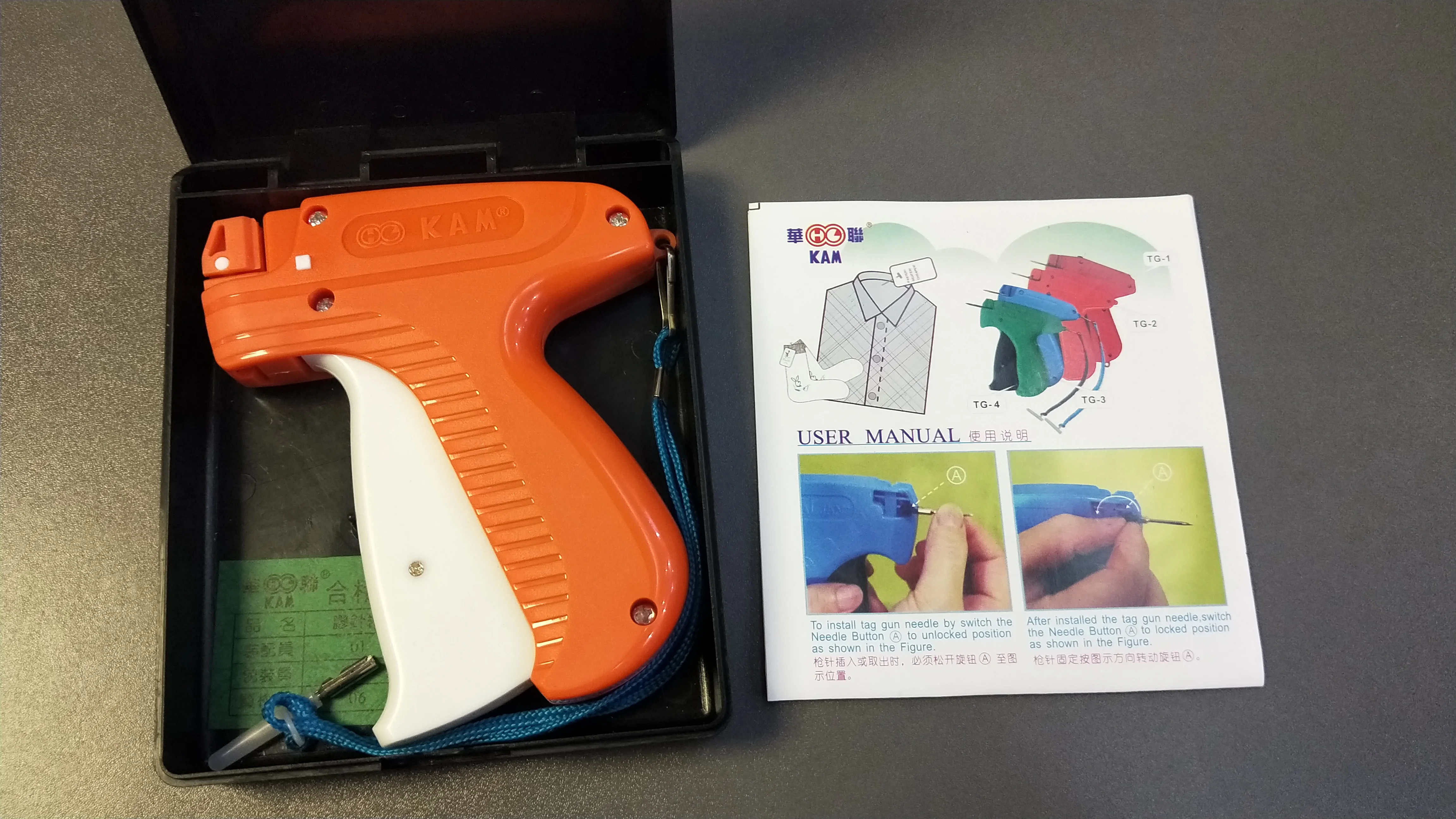KAM Standard Tag Gun Label Arrow Gun Clothing Tagging Gun for Tag Pin Barbs