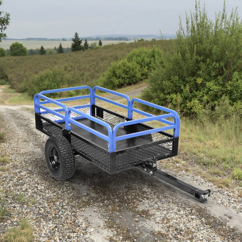 680 кг сверхмощная Полезная сталь 1500 фунтов грузоподъемность буксируемый прицеп садовый тележка для инструментов ATV фермерский самосвал