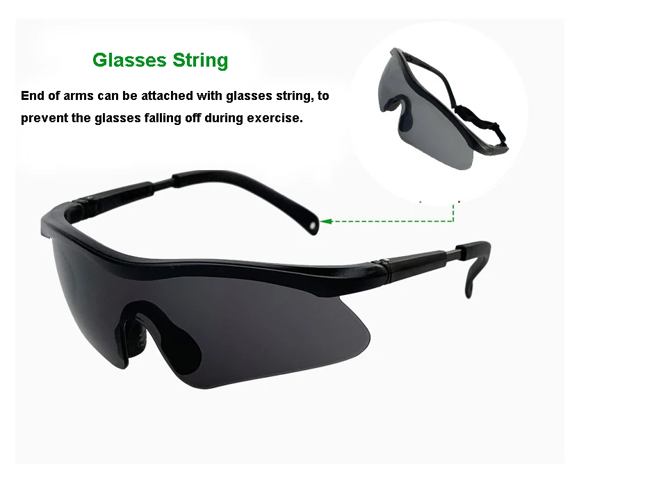 Impact Proof Adjustable Tactical Uv400 Shooting Glasses Safety Goggles