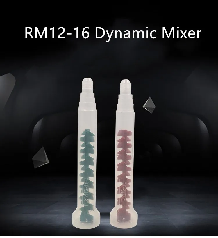 RM12-16 Disposable Red Green PP piston mixer epoxy dispenser