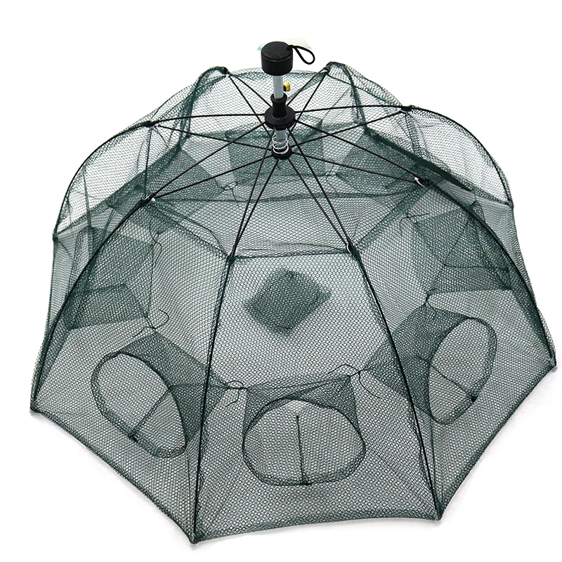 1pc Foldable Durable Umbrella Design Trap Net Cage Net Fishing Net for Shrimp 