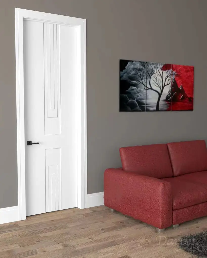 Internal High Class Apartment Flush Doors Teak Wooden Doors With Lock