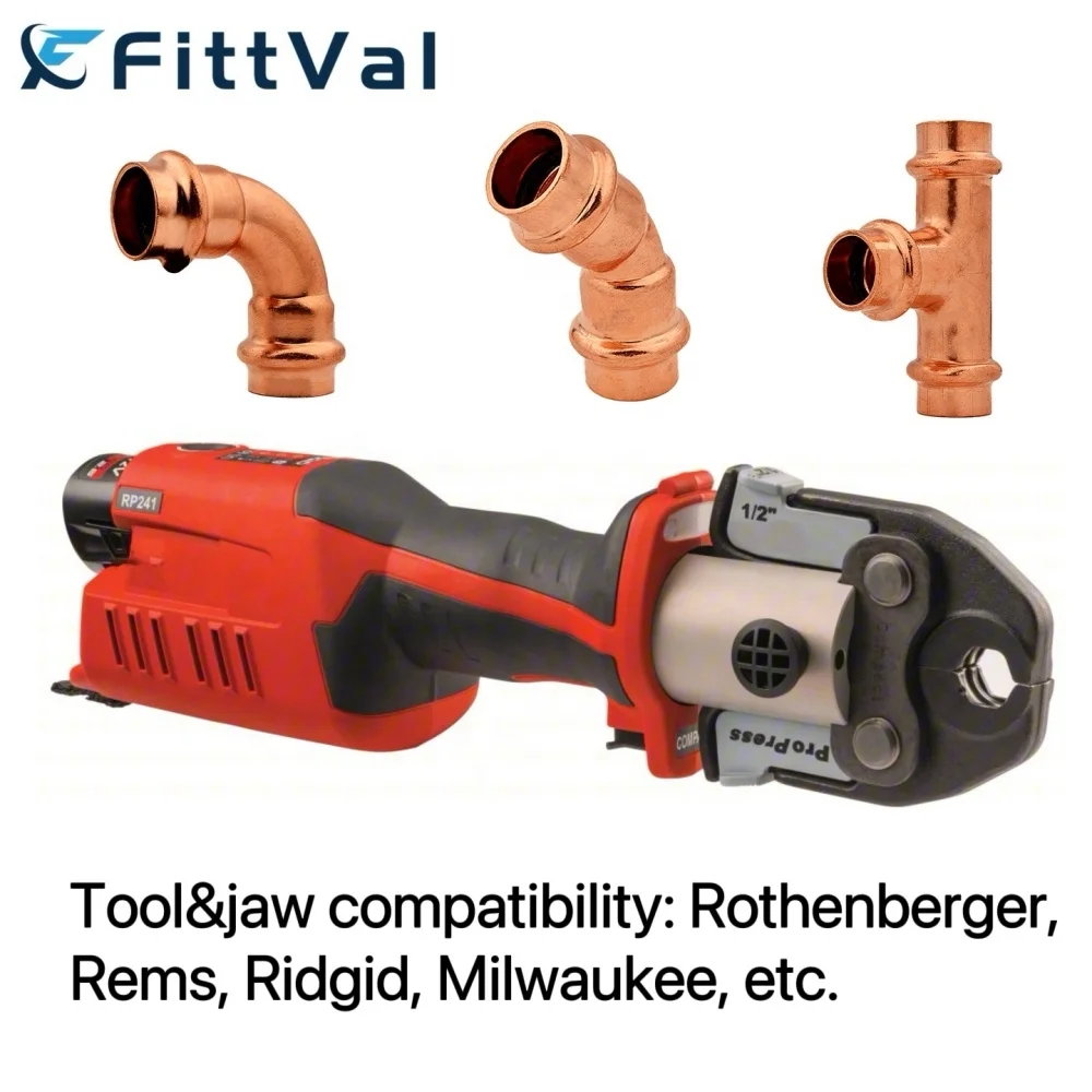 High Quality Copper Machine Manufacturing Press V Profile Tube Fittings Pipe Fittings