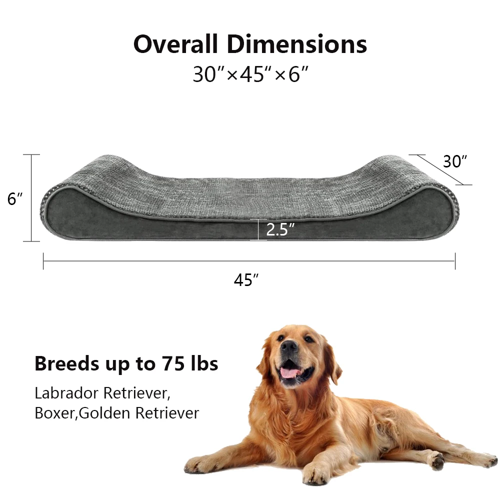 Customized Waterproof Removable Washable Cover  Orthopedic Dog Bed for Large Dogs Ultra Plush Faux Fur Pet Bed Washable Dog Bed