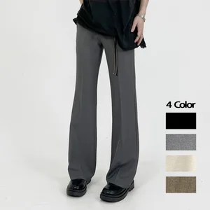 High-end Slim-fit Tapered Trousers for Men Straight-leg Suit Casual Pants with a Draping Effect