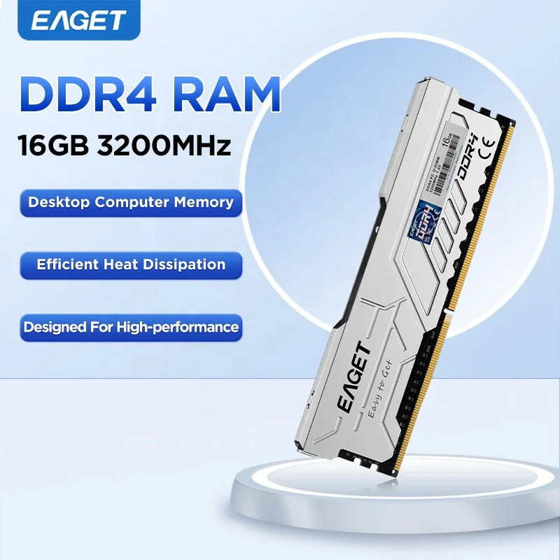 EAGET 16GB DDR4 3200mhz Memory for Desktop Gaming - in Stock