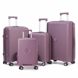 Unisex Luxury 4-Piece Simple Carry-On PP Luggage Light Weight with TSA Airport Travel Spinner Casters Direct Factory Sale