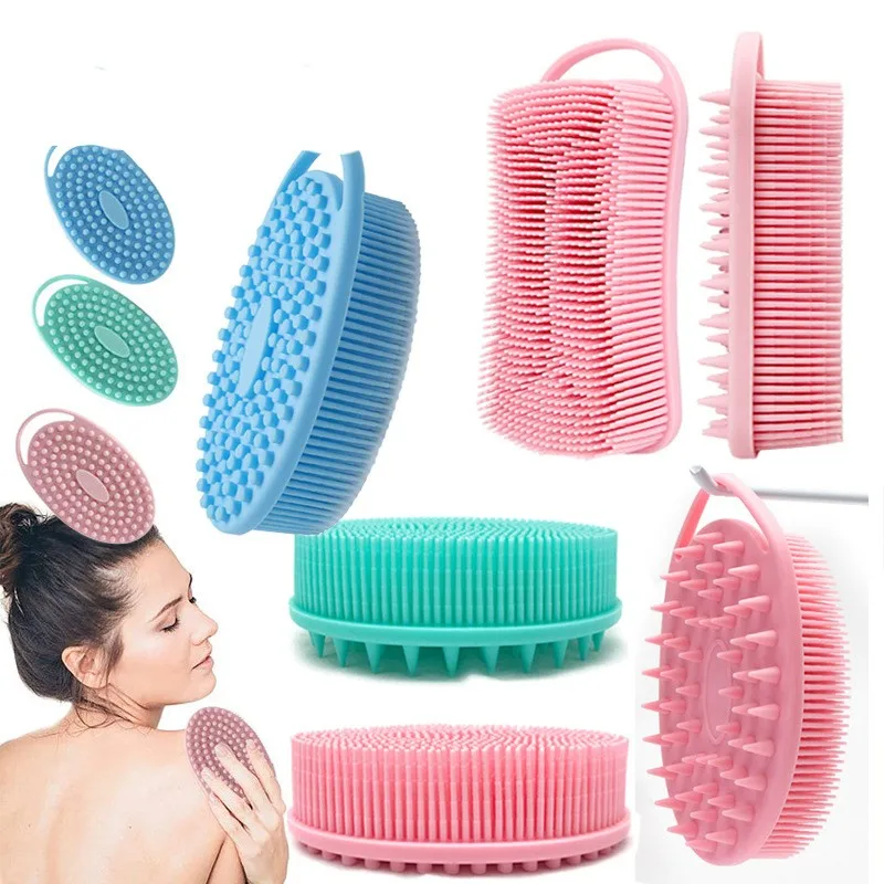 Double-sided Bath Brush Baby Sense System Training Touch Brush Silicone ...