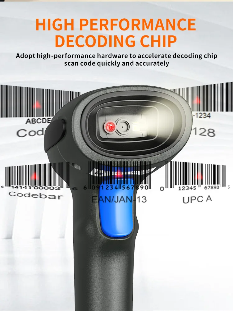 HENEX HC-3208 Automatic Sunlux Barcode Scanner Gun Zebex RS232 for Newland Netum QR Code Scanner USB Rugged Lottery Scanmarker