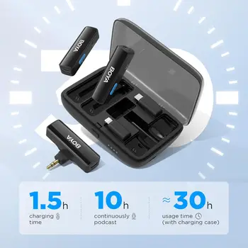 BOYA Boyalink Wireless Lavalier Microphone for Android iPhone 15 Type C Smartphone Cameras 3-in-1 Noise Cancelling with USB-C detail image