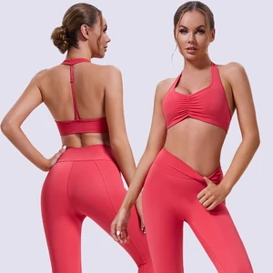 Lightweight Sports Bra Set Active Comfortable Butt Lift Sportswear High Waist Gym Fitness Sets Recyclable Yoga Sets for Woman