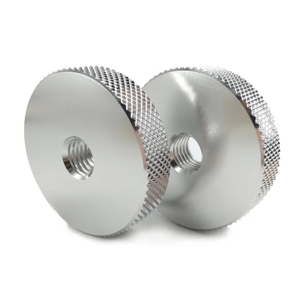 OEM high precision cnc machined stainless steel round knurled thumb nut