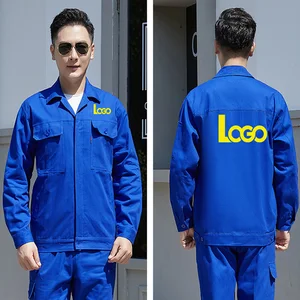 100% Cotton Construction Workwear Custom Logo Outdoor Miner Wear Breathable Factory Coverall Suits Labor Protection Clothing