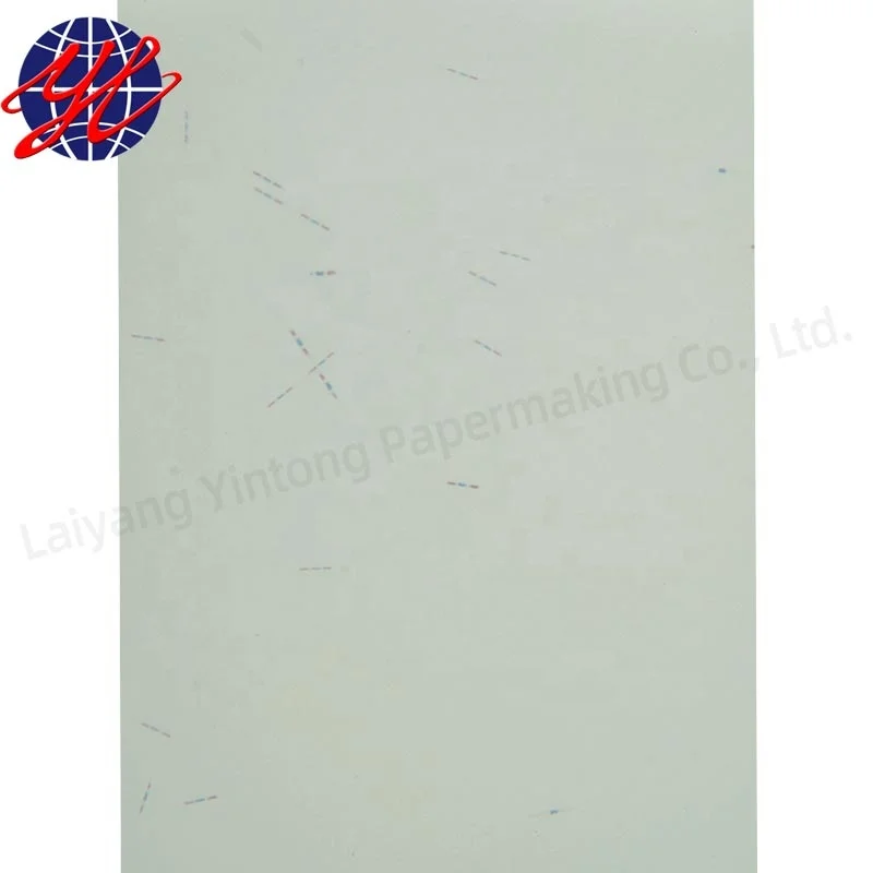 Security UV Invisible Fiber Paper Customize Watermark Security Paper for Offset Printing