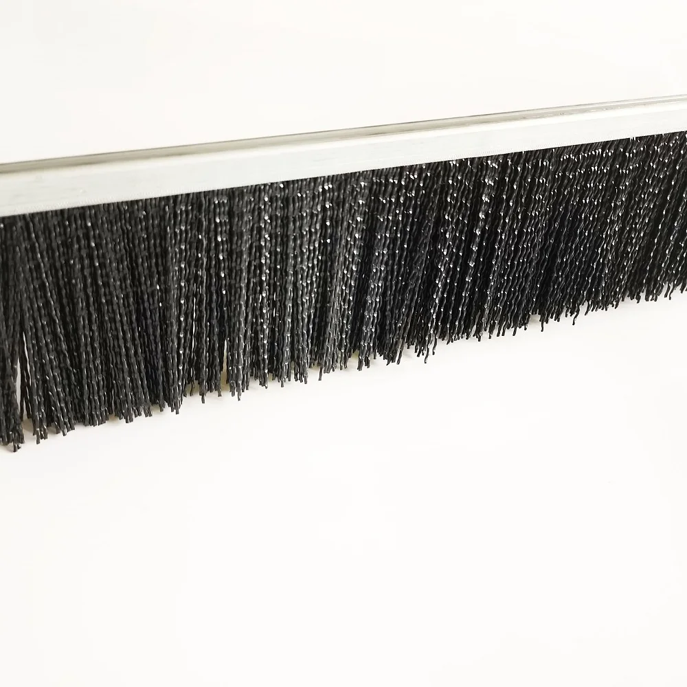 Black Brush Seal Insulation Brush Strips Draft Excluder For Garage