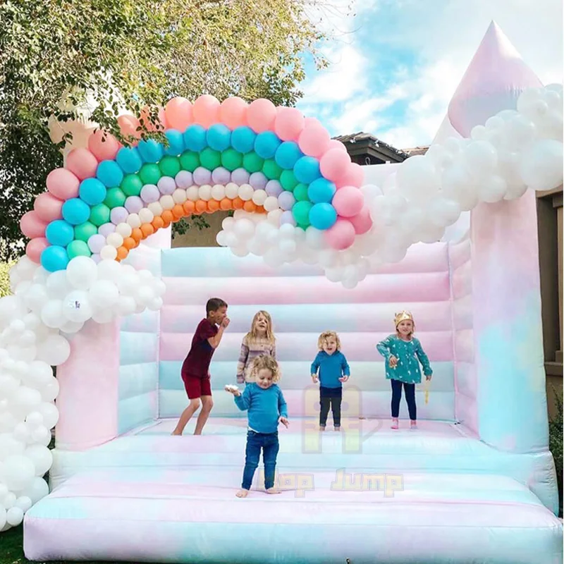 13x13 Белый прыгающий замок домик для взрослых коммерческий надувной батут вечеринки