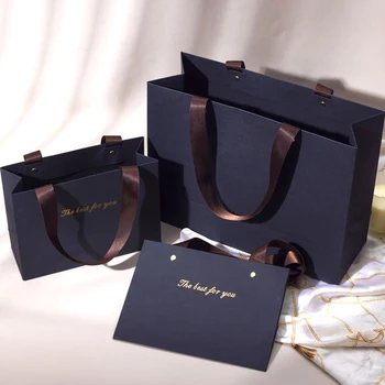 Trendy Fashion Gift Bag with logo Business Opening Event Souvenir Bag Custom Shopping Mall Store Shopping Packaging Bag Printing