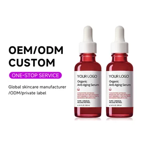 Private Label Skin Care Moisturizing Brightening Whitening OEM ODM Anti Wrinkle Vitamin C Face Organic Anti-Aging Essence Serum