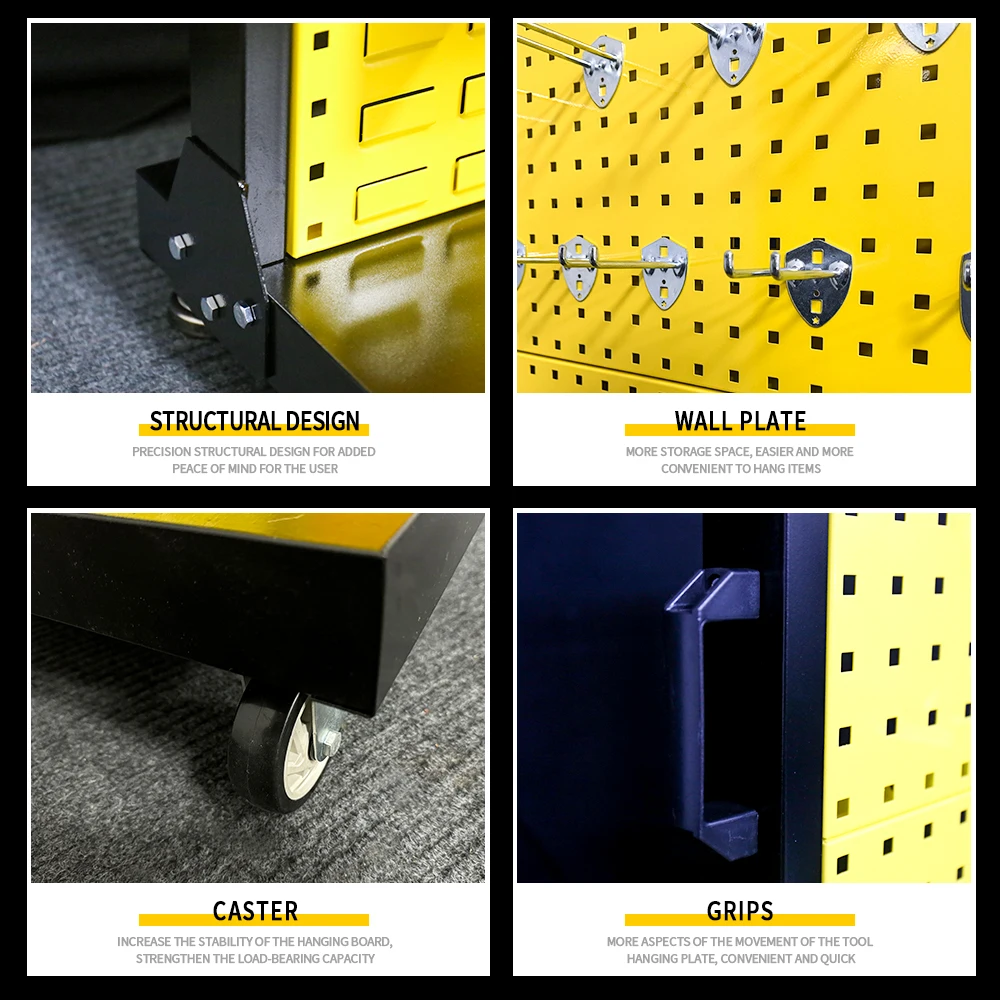 Mobile Metal Tool Pegboard