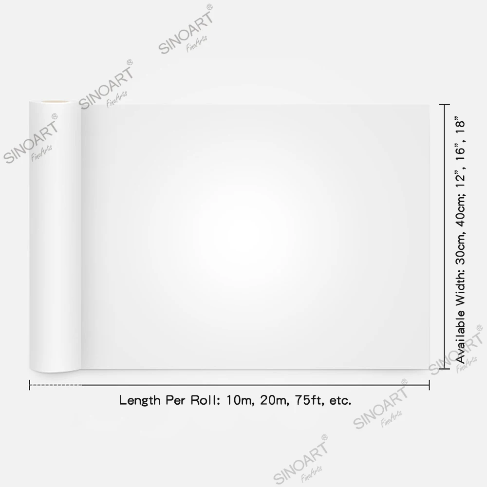 Sinoart 80gsm White Drawing Paper Roll Professional Painting Paper Roll