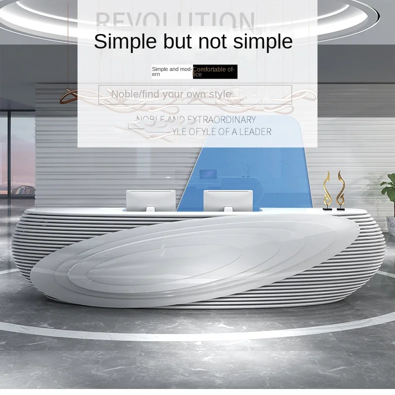 Qtz54 Reception Desk Office Shop Reception Counter Custom Salon