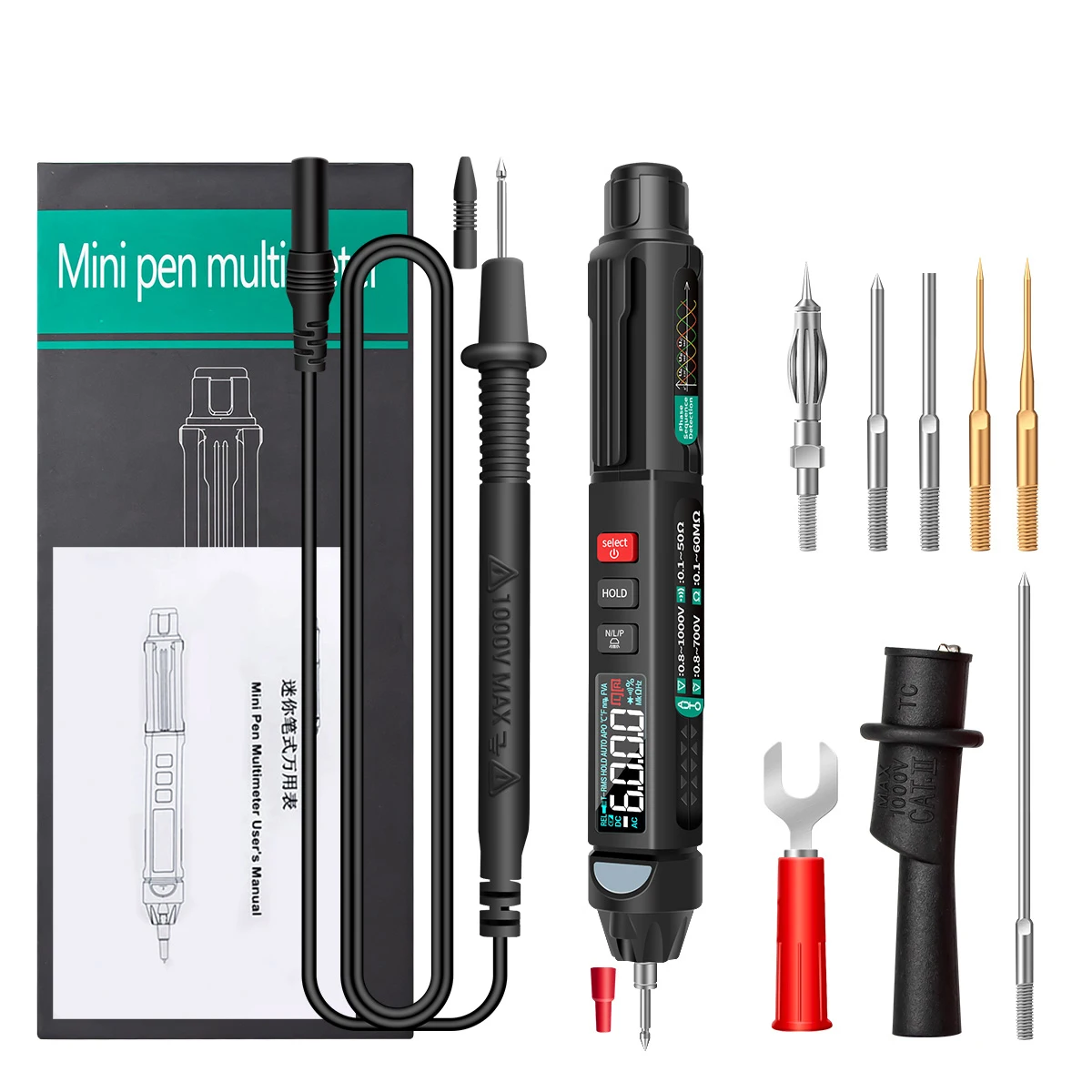 ANENG A3008 Digital Multimeter Auto Intelligent Sensor Pen Tester 6000 Counts Non Contact Voltage Meter Multimeter  Polimetro