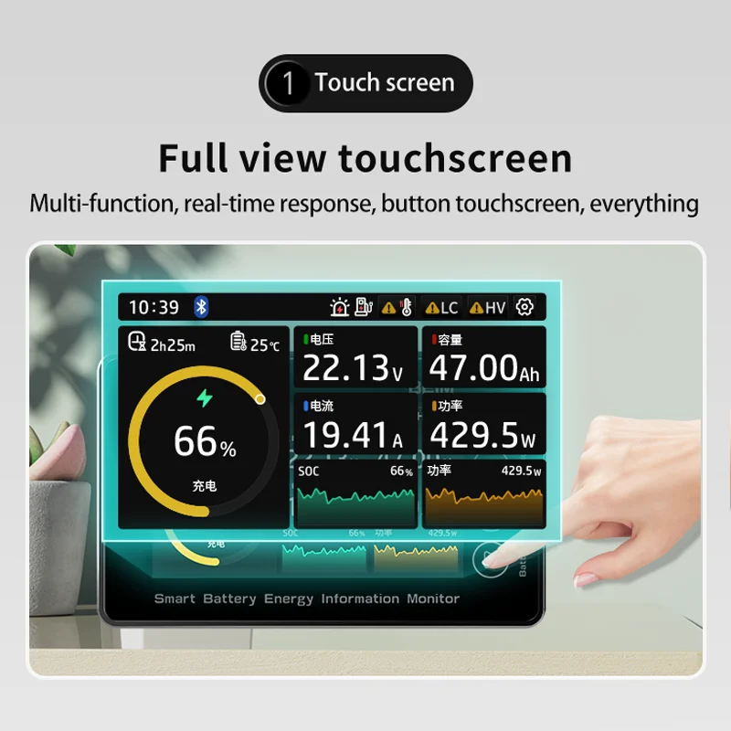 12 Volt Monitor Rv Battery Smart Shunt With Bt Monitoring System Display Screen for Lithium Battery