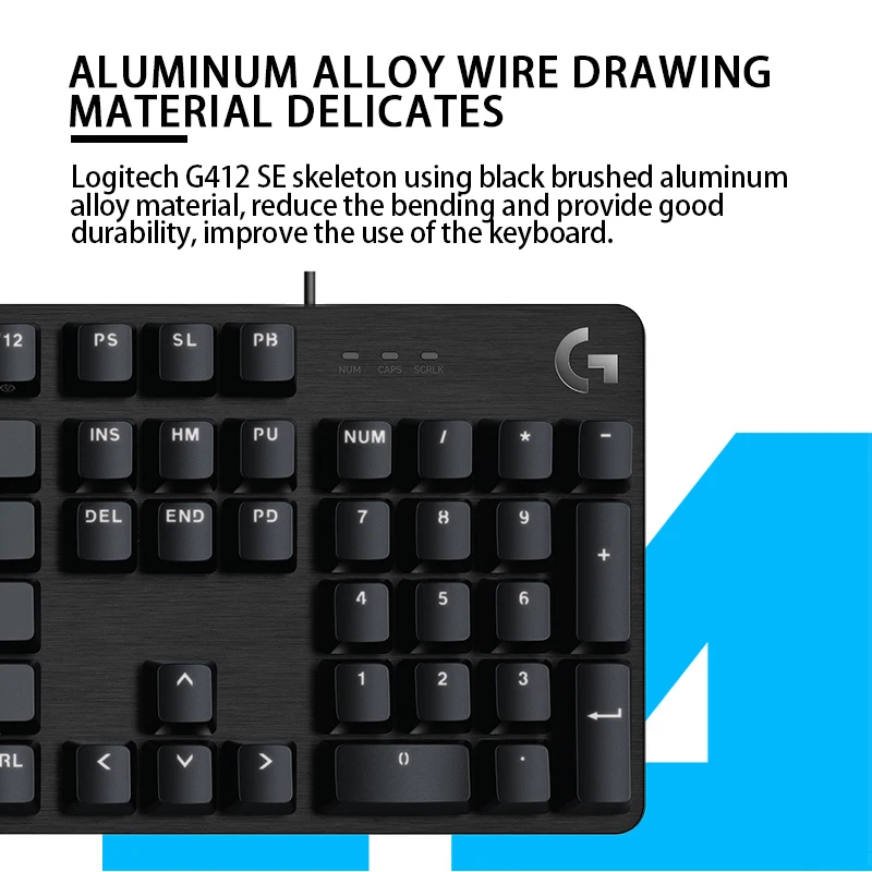 Logitech G412 TKL/G412 SE Mechanical Gaming Keyboard USB White LED ...