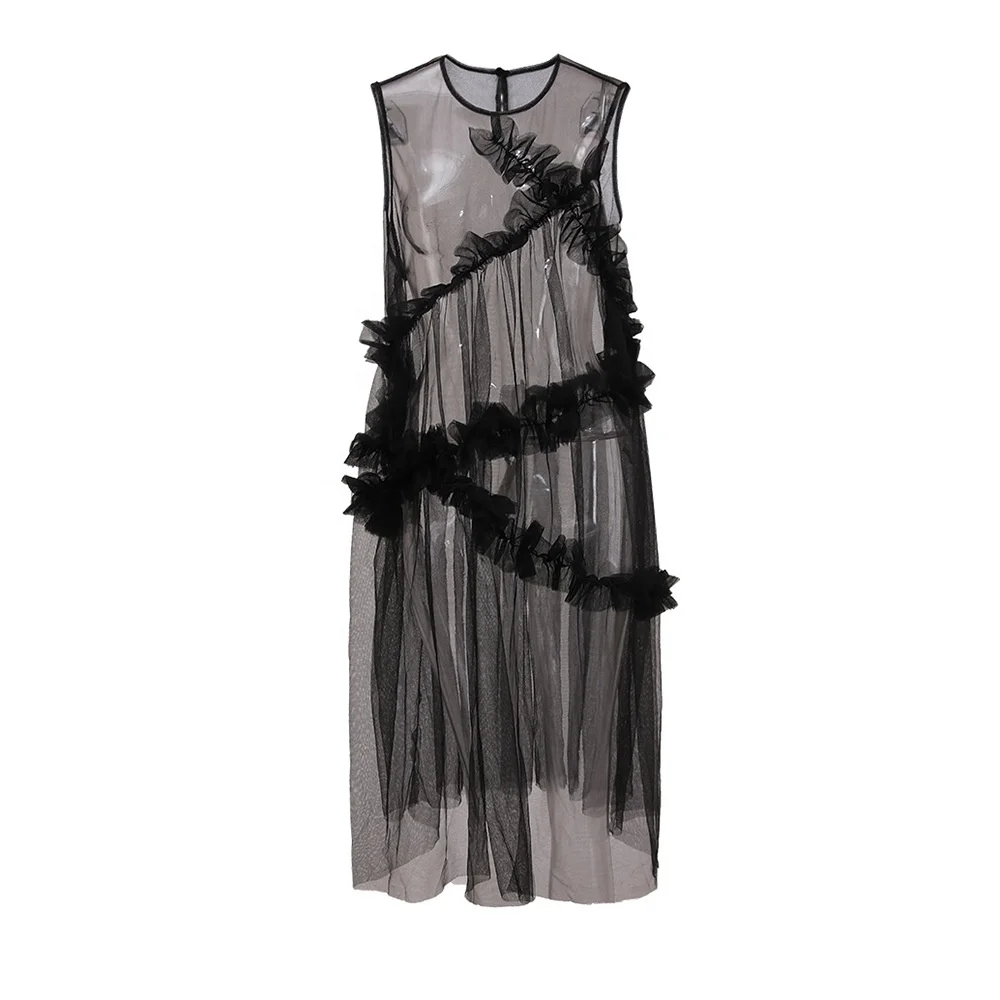 Bettergirl Summer Women's Dress - See-through Mesh Vest