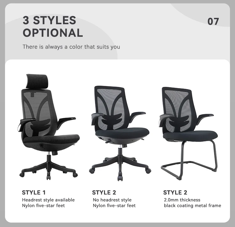 Office Furniture High Back Flip Up Arm Ergonomic Swivel Executive ...