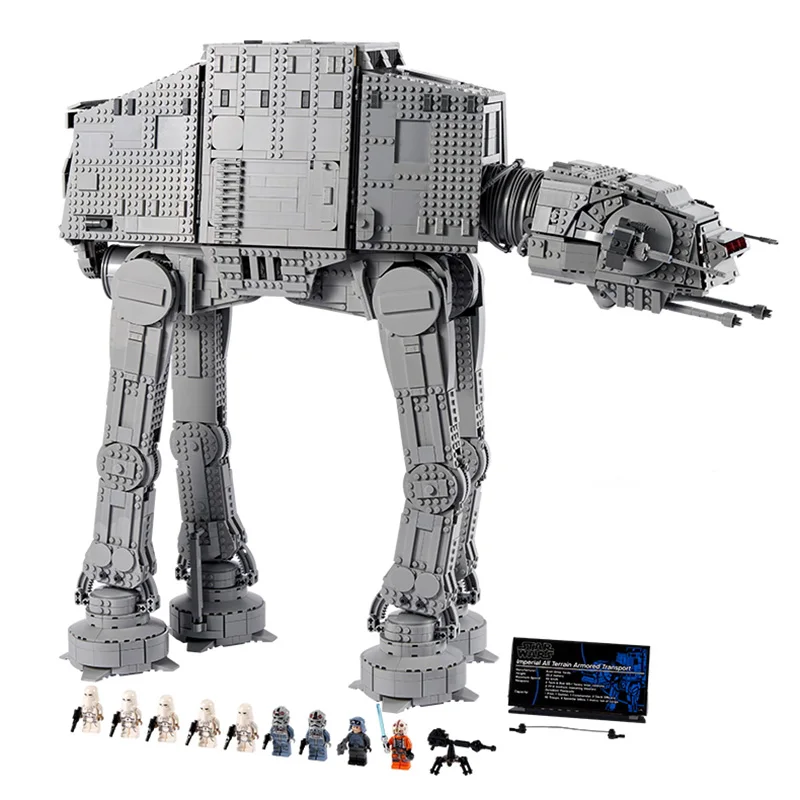 MOULD KING 21015 Star Plan Toys Motorized UCS AT-AT Walker Model Compatible Building Blocks Bricks Kids Christmas Gifts   75313
