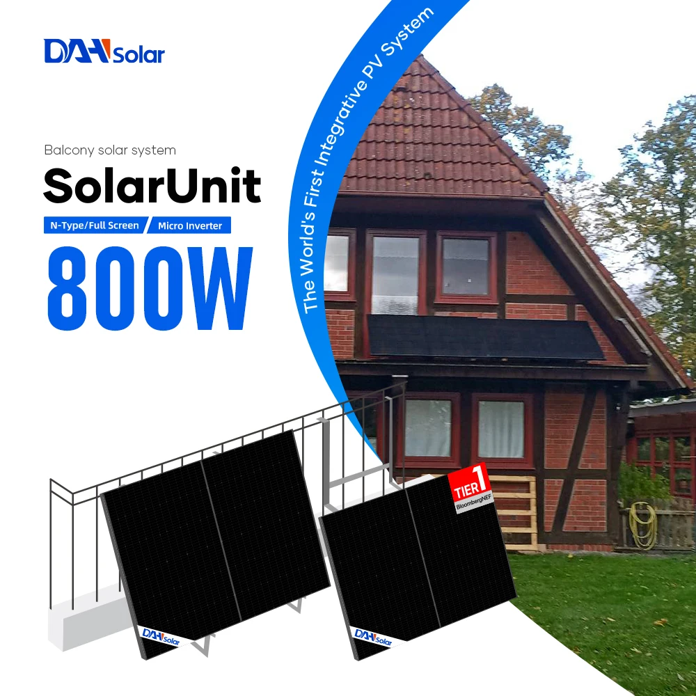 DAH Solar 800W SolarUnit Modular and Can Be Expanded Solar System with Solar Panel and Micro Inverter