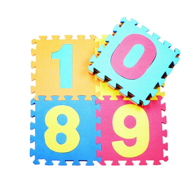 Alphabet und Zahlen 0-9 Eva Puzzle Mats Puzzle Matten 
