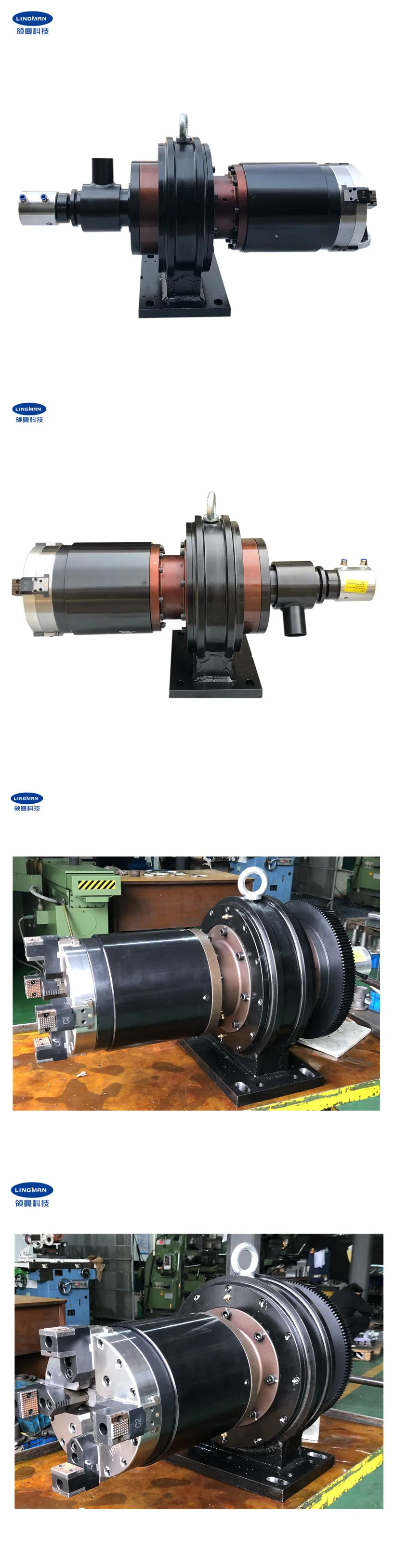 Lever Type Medium Solid Pneumatic 4 Jaw Chuck with 3 Years Warranty 20mm Claw Stroke and 3.2KN Clamping Force for Laser Pipe Cutting Machine