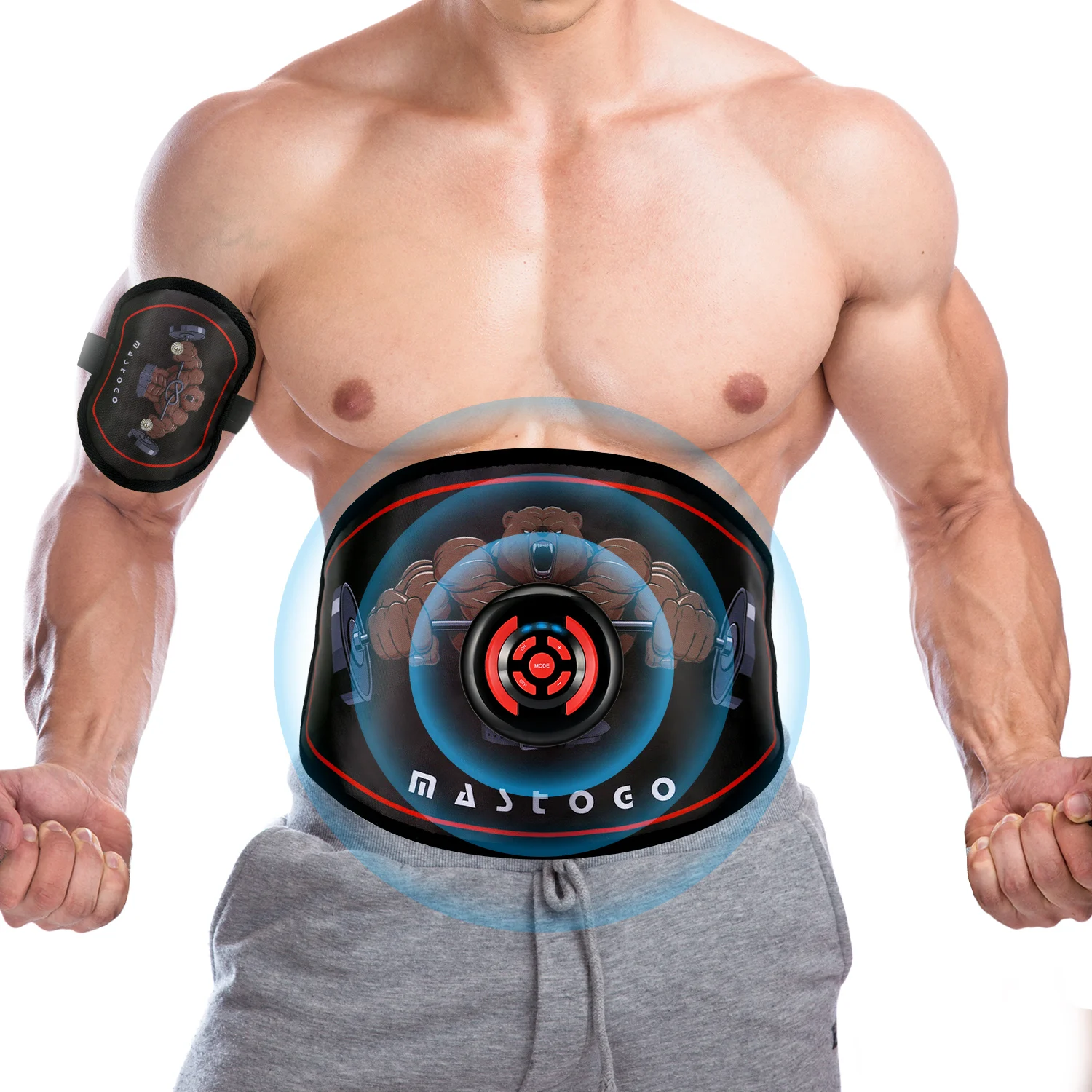 
 SUNMAS фитнес тренажерный зал Электрический пояс ems ab тонизирующий пояс для подтяжки брюшного пресса  