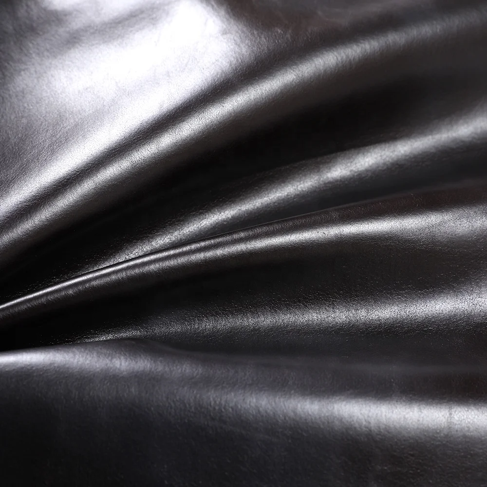 Factory Sale Faux Genuine Leather Polyester Knitting Fabric Smooth