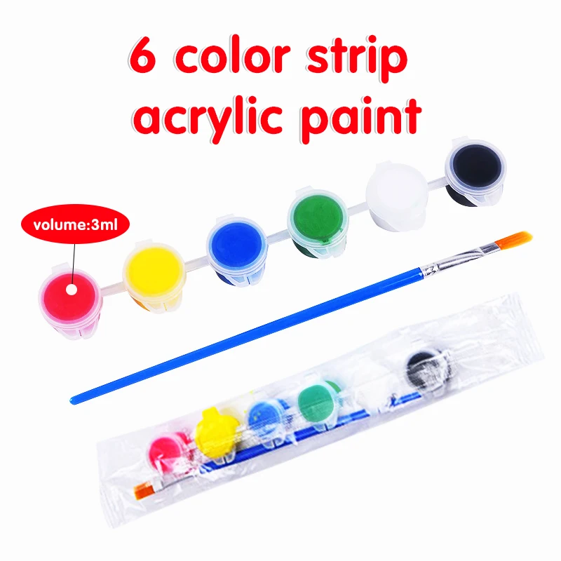 6-Color Acrylic Paint Strip