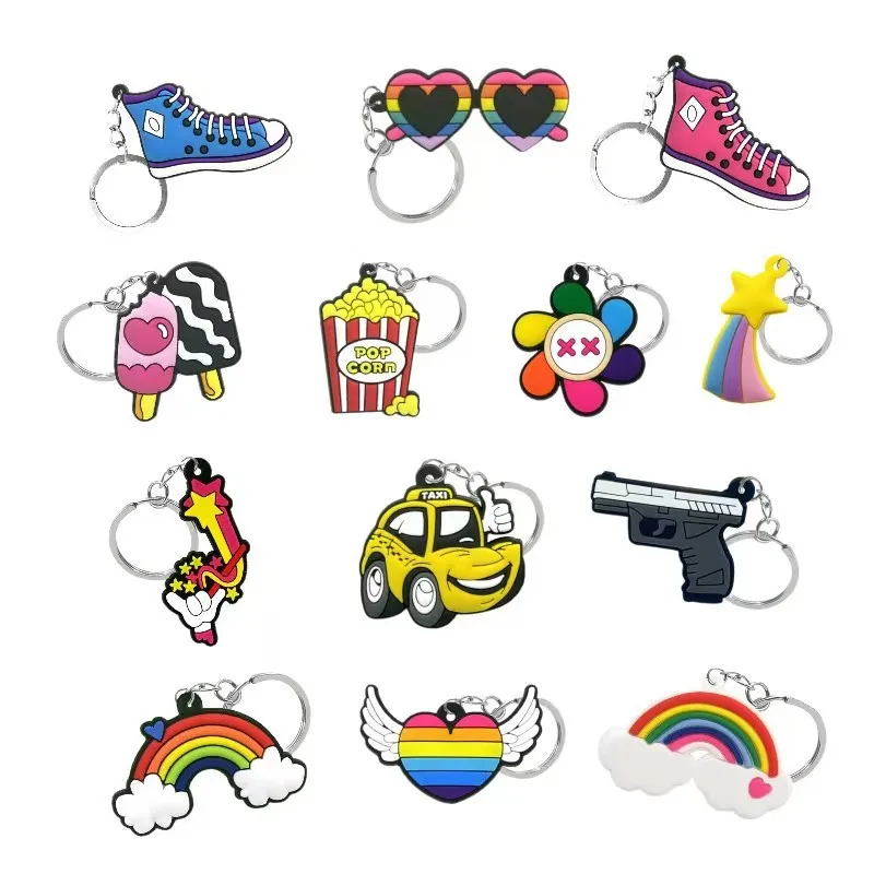 Factory Sale Jet Tag Custom Soft Pvc pink Style Keychain 3d Pvc Key Chains Rubber Key Chain for Business Gifts