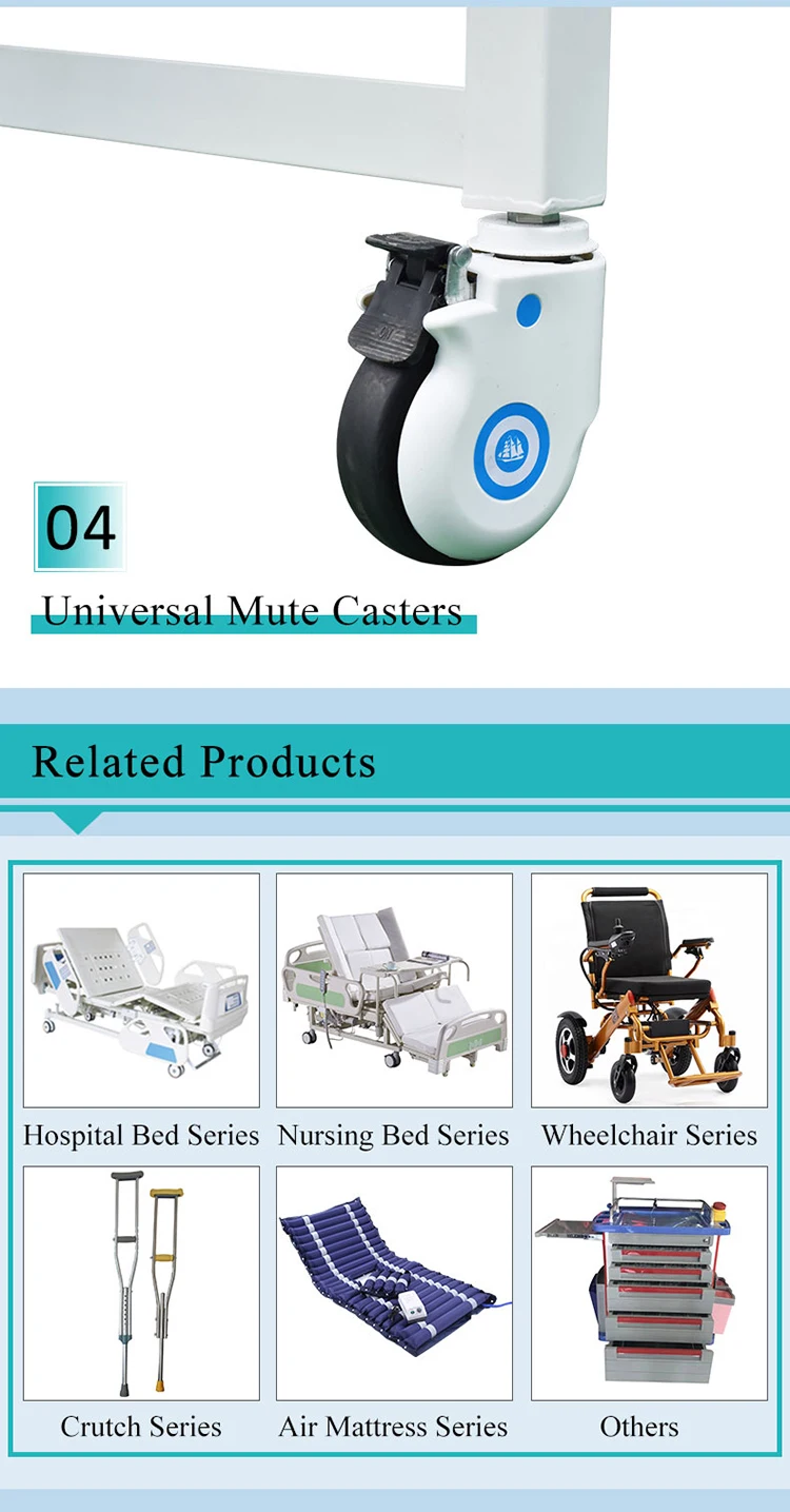 Factory Cheaper Price Manual One Crank Clinic Medical Hospital Bed for Elderly/Patients